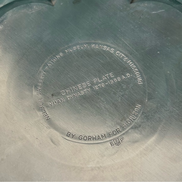 Silver Plated Chinese Plate Nelson Gallery Atkins Museum Yuan Dynasty - Picture 7 of 8